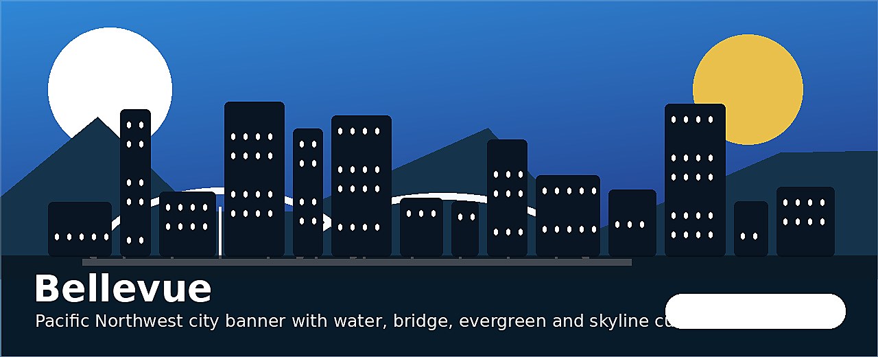 Bellevue city-specific skyline and landmark banner for CityPage